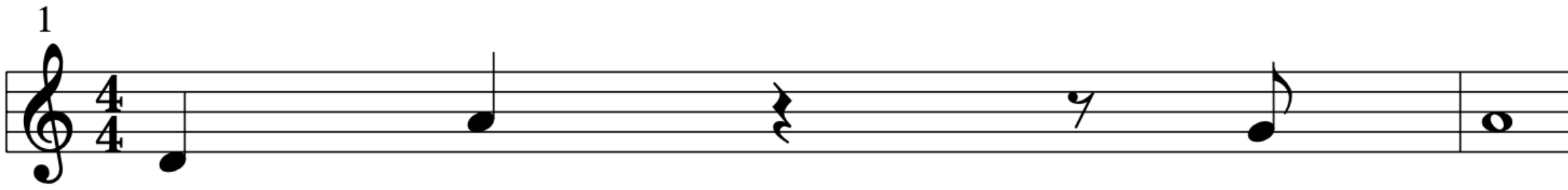 Two bars in sheet music.