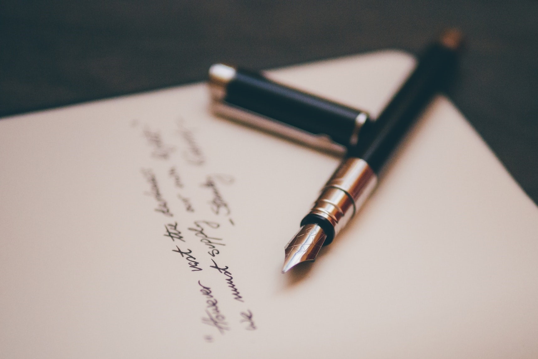 journal with fountain pen