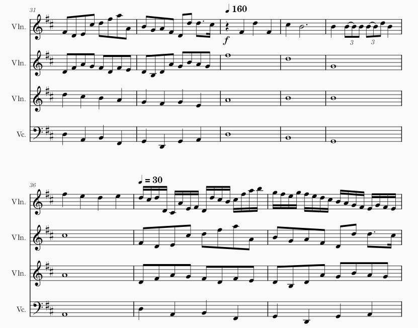 Sheet music for Canon in D and Join us For a Bite