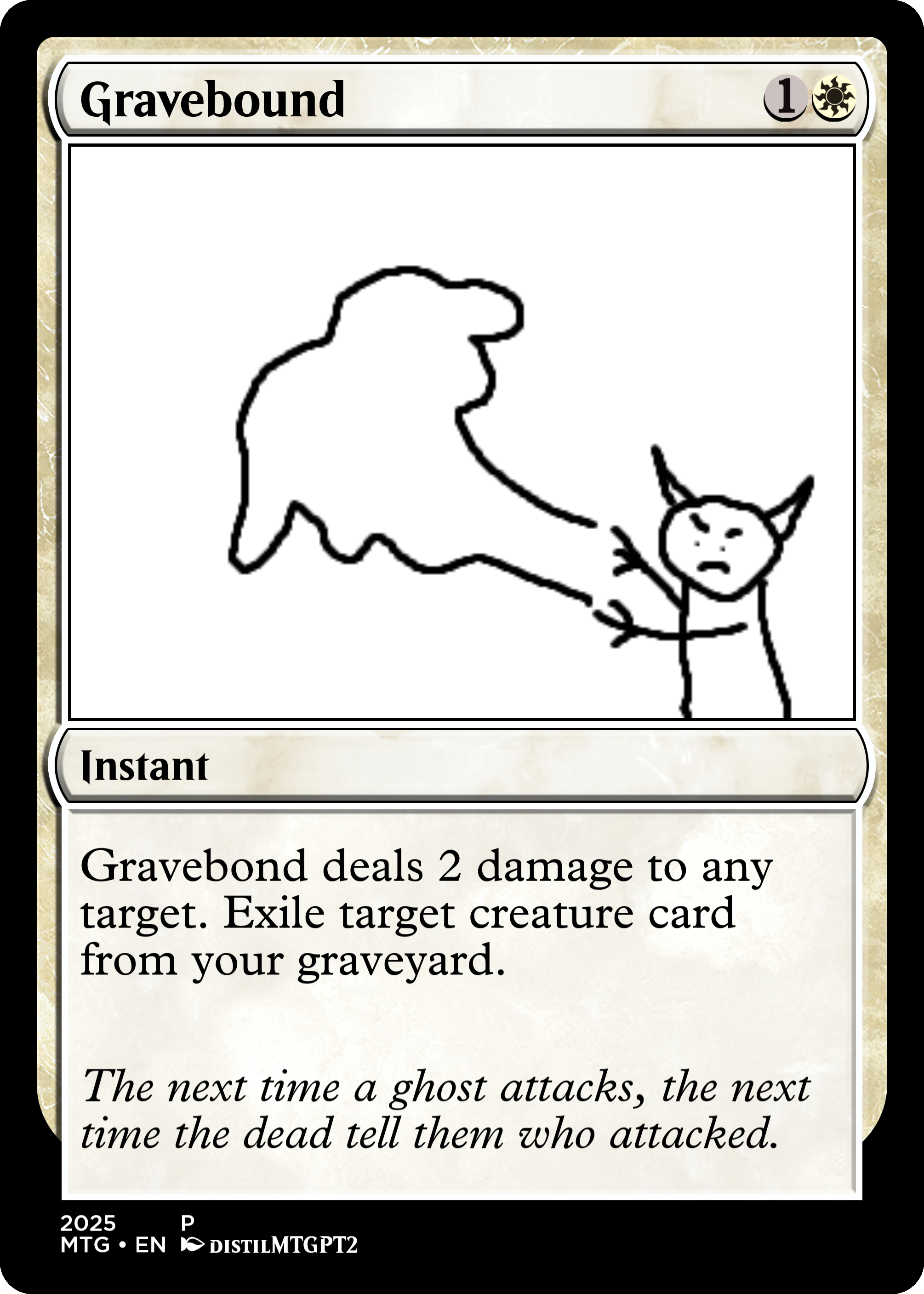 A custom MTG card, Gravebound