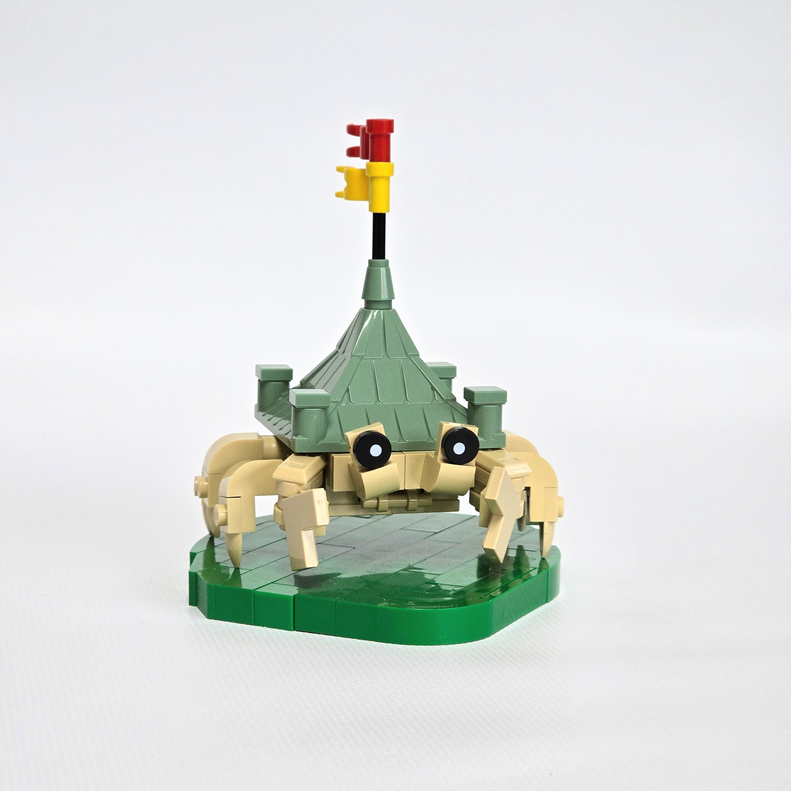 Crab Castle (the crab is a castle), made of Legos, created by Alex Lyman