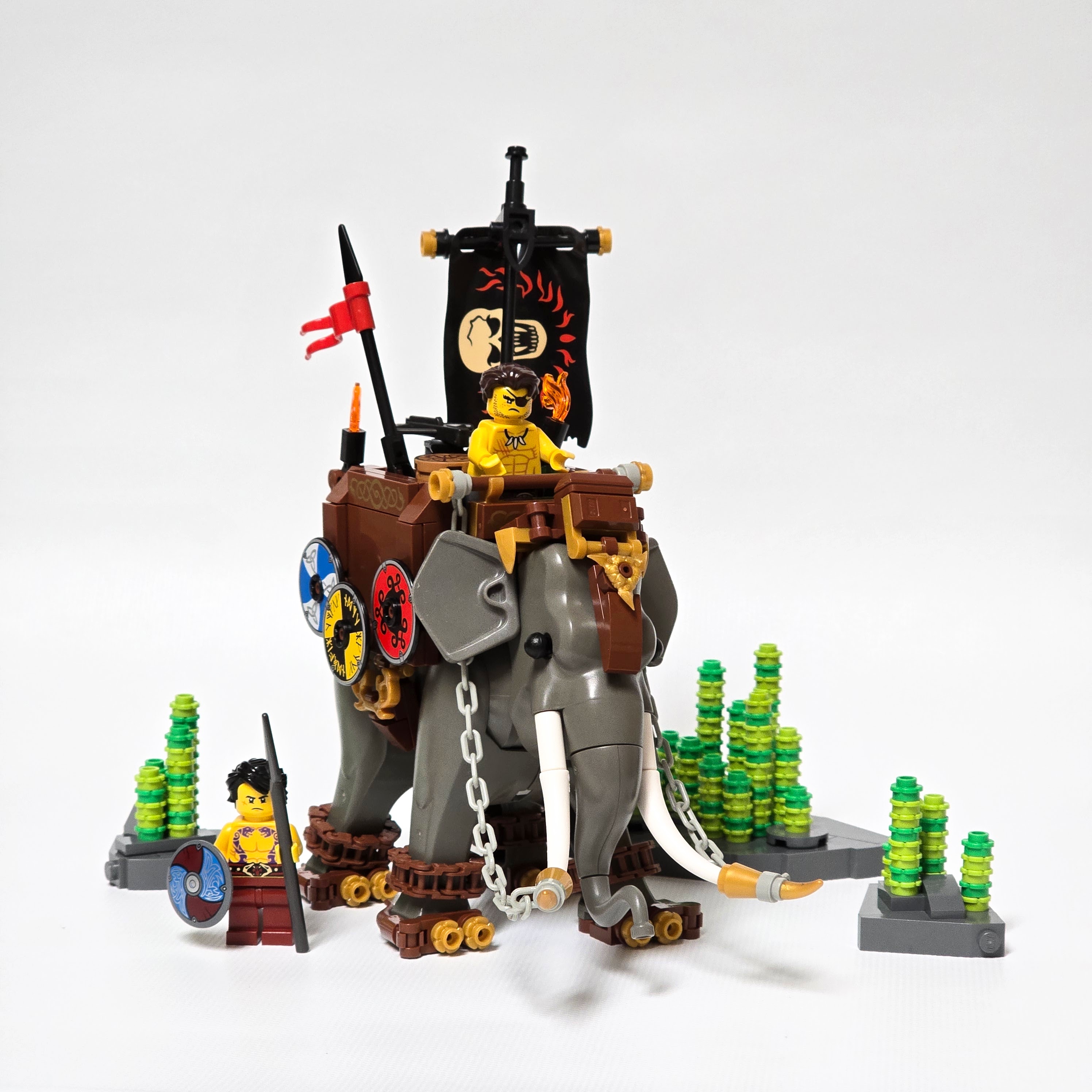 Lego battle elephant, created by Alex Lyman