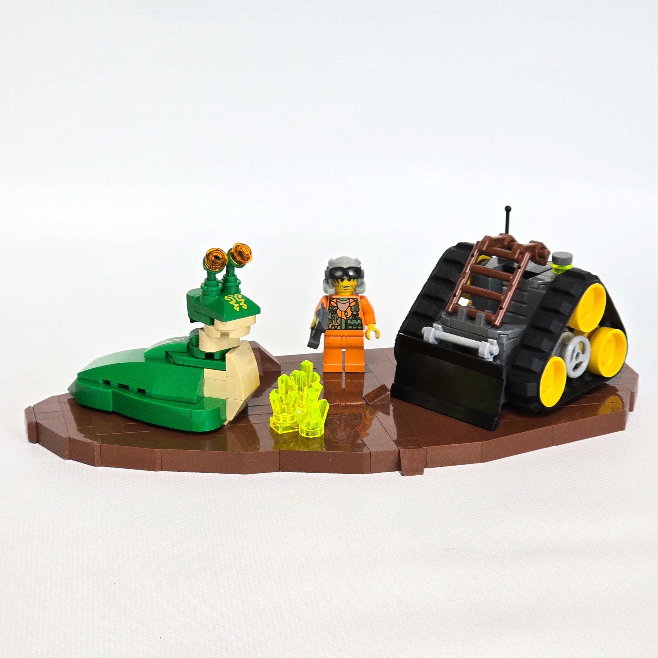 Lego Rock Raiders half-track with slimy slug, created by Alex Lyman