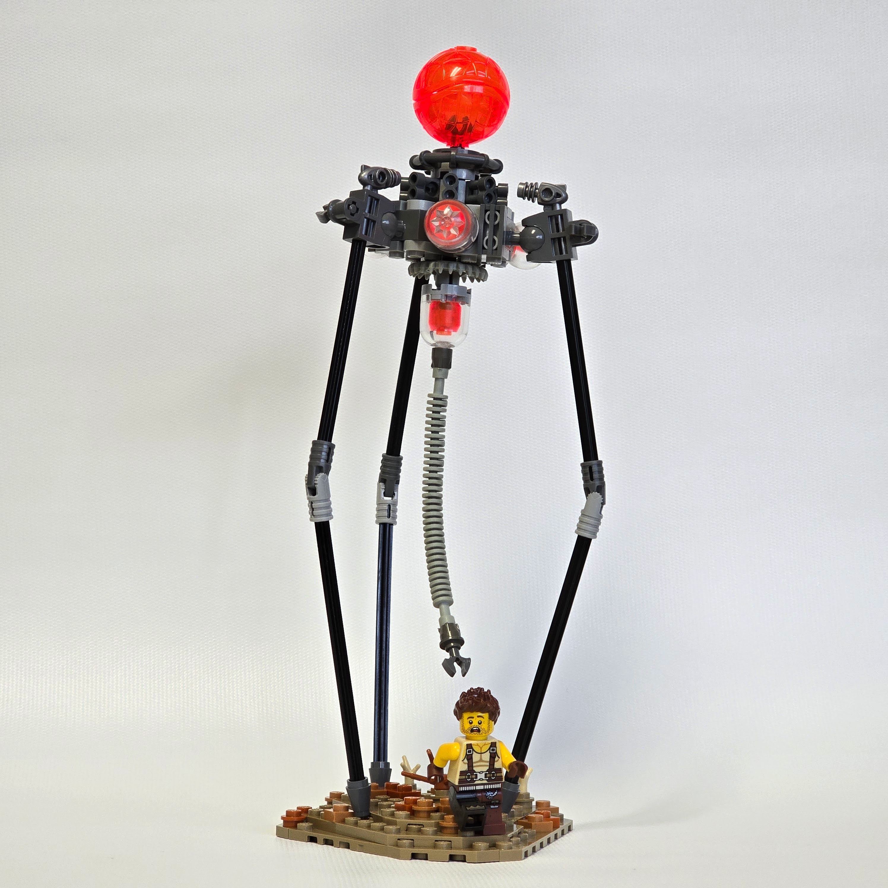Lego post-apocalyptic strider robot, created by Alex Lyman