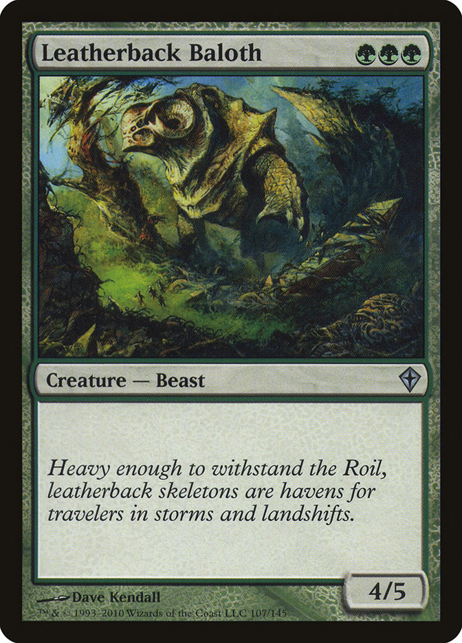 The Magic: the Gathering card Leatherback Baloth