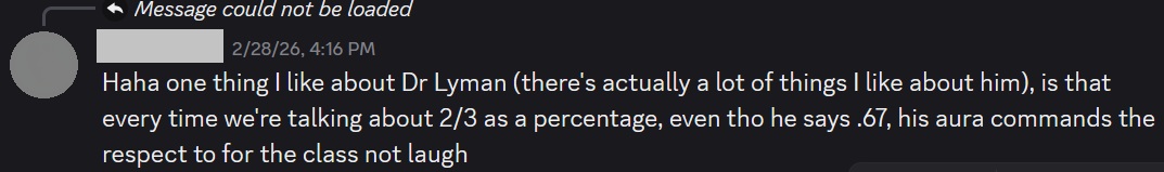 Earnest Student Review from Discord