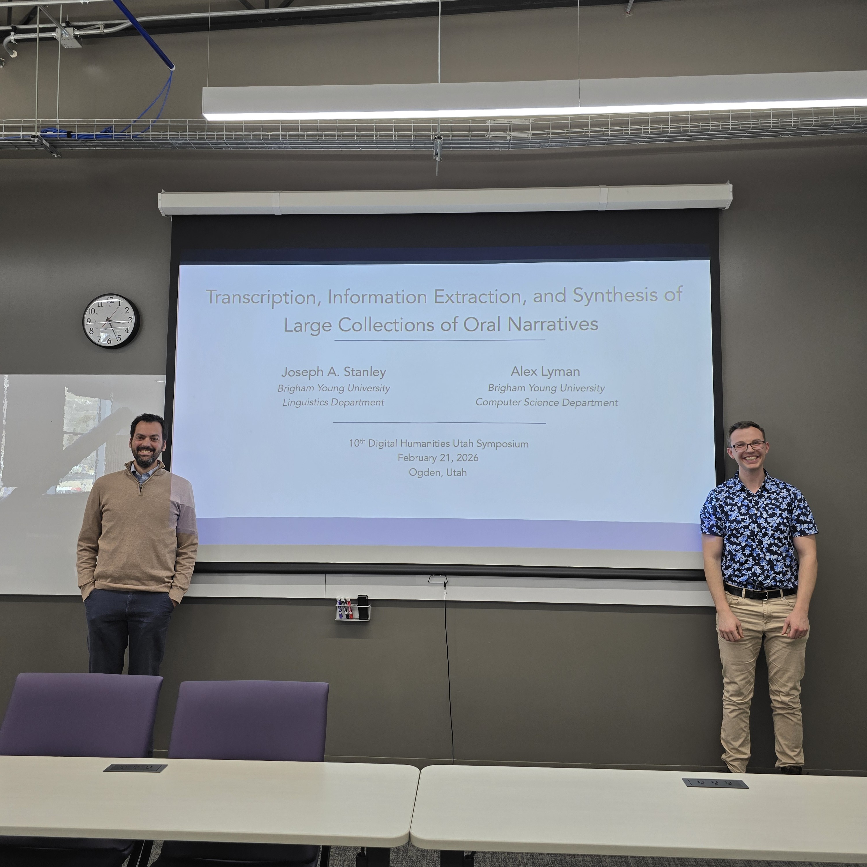 Alex Lyman and Joey Stanley presenting at DHU10