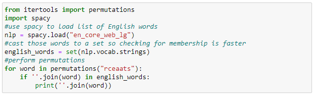 code for word unscrambler